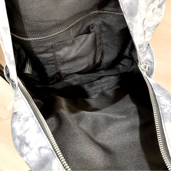 UO Black White Marble Tie-Dye Slouchy Backpack main image 4